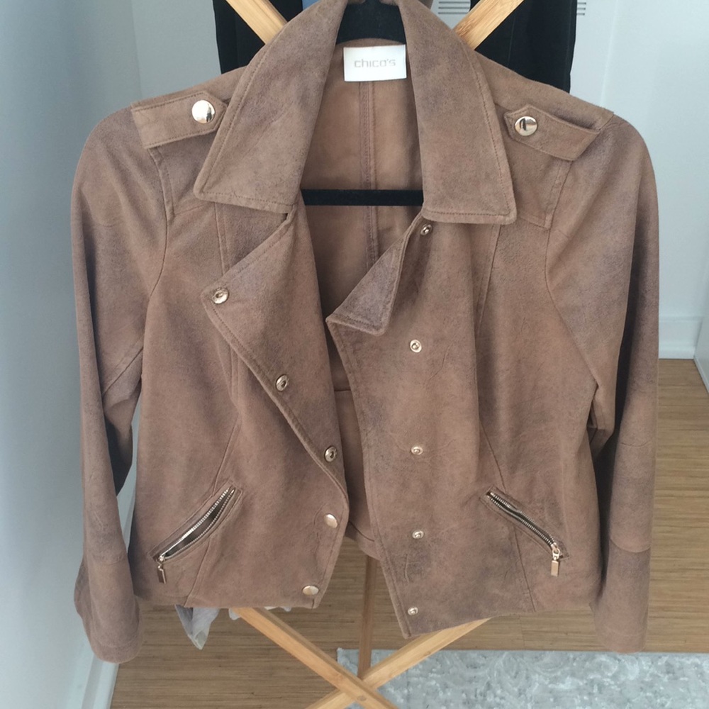 Chico’s Vegan Leather Motorcycle Jacket